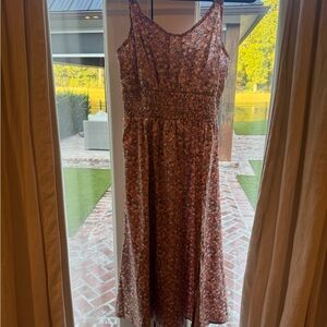 SHEIN Floral Pink Midi Dress